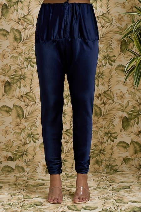 Buy Aariyana Couture Blue Viscose, Modal, Net Sequins, Beads Plunge Neck And Work Anarkali Set Buy_Aariyana Couture_Blue Viscose, Modal, Net Sequins, Beads Plunge Neck And Work Anarkali Set