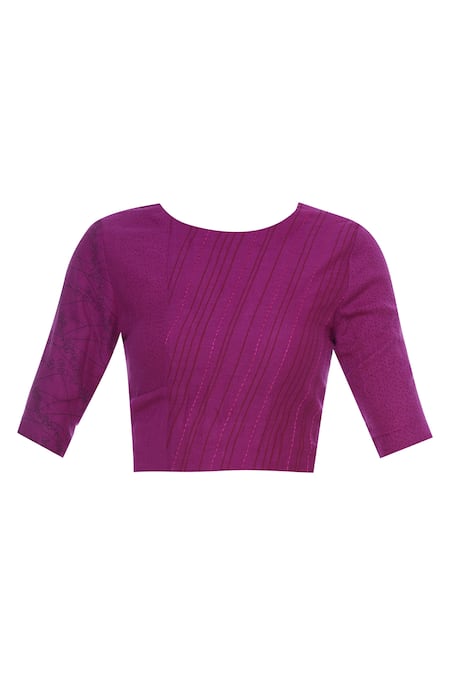 Shagun Manchanda Thread embroidered half sleeves blouse 