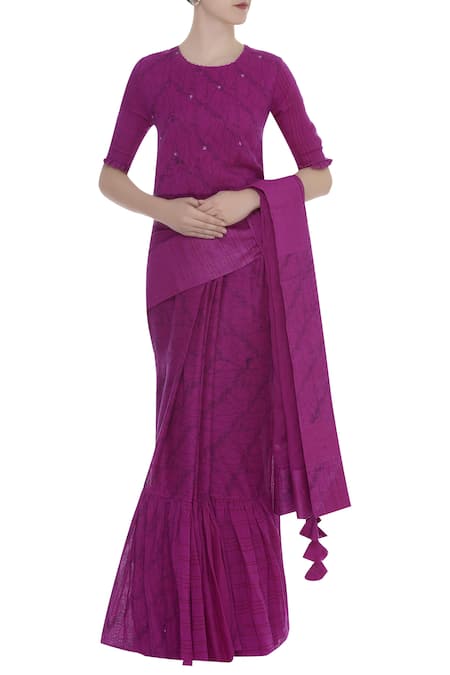 Shagun Manchanda Thread & sequin embroidered blouse 