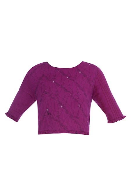 Shagun Manchanda Thread & sequin embroidered blouse 