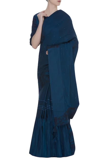 Shagun Manchanda Printed & pleated frill saree  