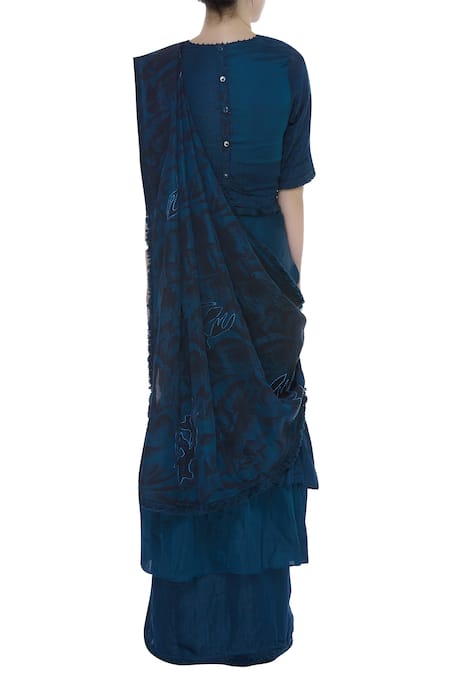 Shagun Manchanda Ruffle layered handcrafted saree 