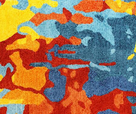 Shop_Qaaleen_Blue Viscose Silk Carnival Carpet_Online_at_Aza_Fashions