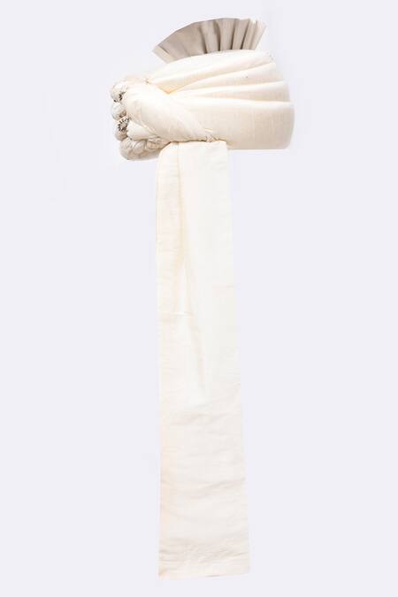 Shop Arihant Rai Sinha White Embroidery Floral Safa Online at Aza Fashions Shop_Arihant Rai Sinha_White Embroidery Floral Safa_Online_at_Aza_Fashions