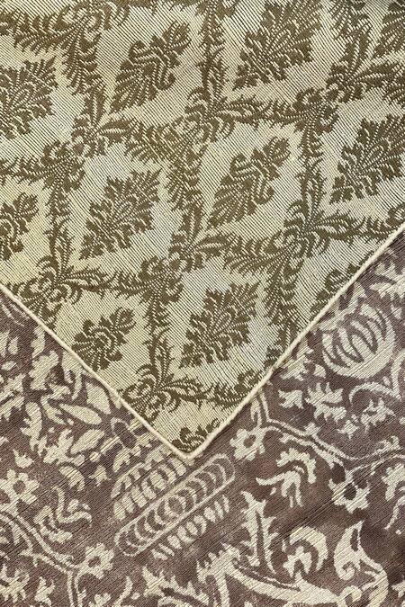 Buy_Qaaleen_Brown Bamboo Silk Handloom Medusa Rug_Online_at_Aza_Fashions