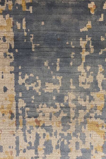 Qaaleen_Multi Color Viscose Silk Handloom Kandra Rug_Online_at_Aza_Fashions