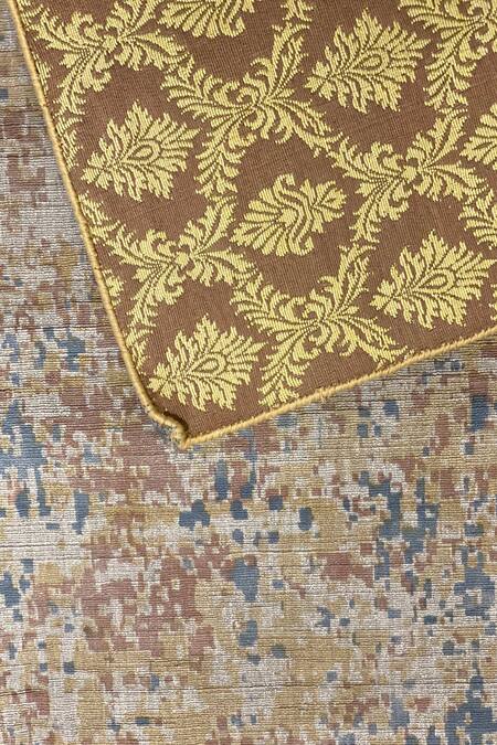 Buy_Qaaleen_Multi Color Viscose Silk Handloom Kandra Rug_Online_at_Aza_Fashions