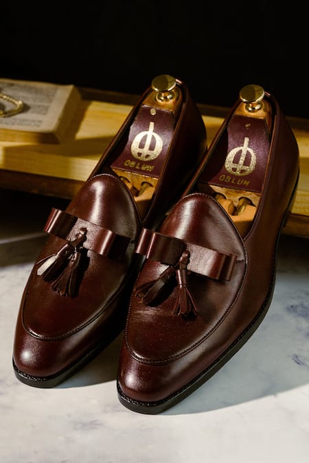 Maroon and gold store loafers