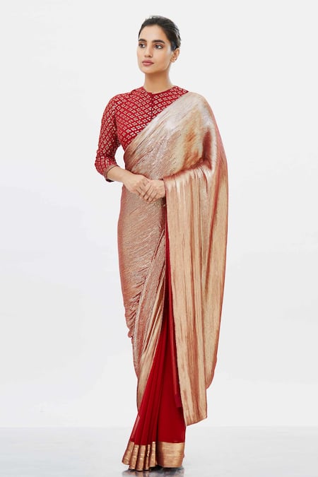 Nakul Sen  Embroidered Saree with Blouse 