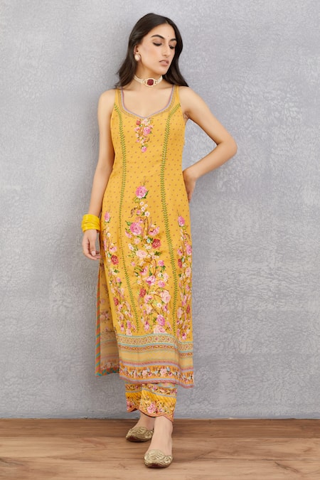 Torani_Yellow , Organza,  Dupatta Sunehra Shabnam Set _Online_at_Aza_Fashions