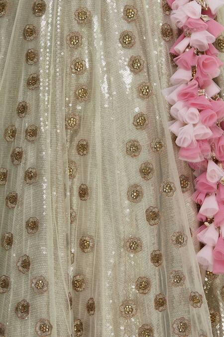 Buy_Rimple And Harpreet Narula_Silver Sequin Embroidered Lehenga Set_Online_at_Aza_Fashions