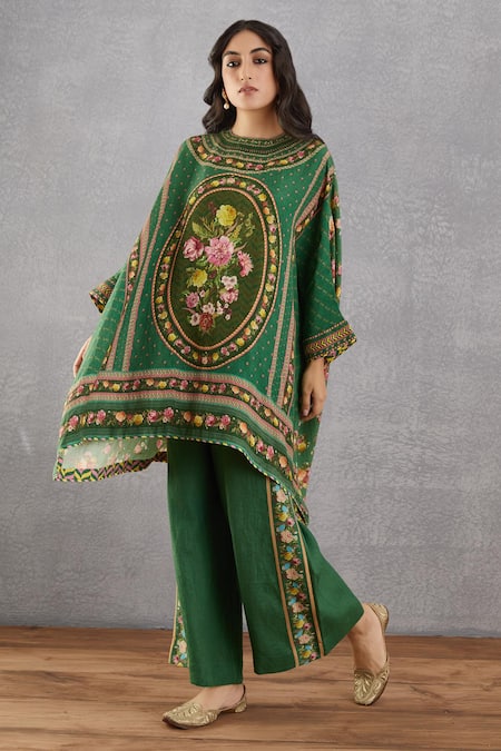 Torani Panna Zooni Kaftan & Pant Set 