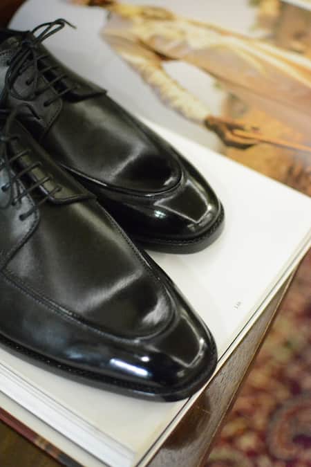 Oblum_Black Handcrafted Derby Shoes_Online_at_Aza_Fashions