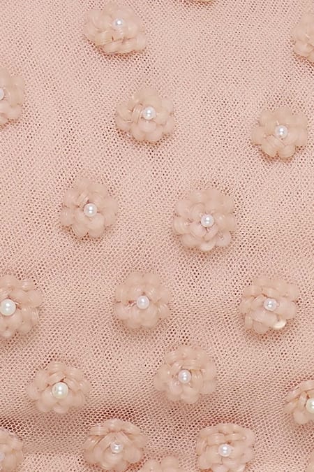 Buy Arpan Vohra Peach Sequin Work One Shoulder Floral Butti Embroidered Lehenga Set Online at Aza Fashions Buy_Arpan Vohra_Peach Sequin Work One Shoulder Floral Butti Embroidered Lehenga Set _Online_at_Aza_Fashions