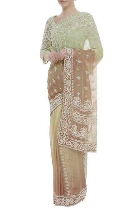 Rabani & Rakha Embroidered Saree with Blouse 