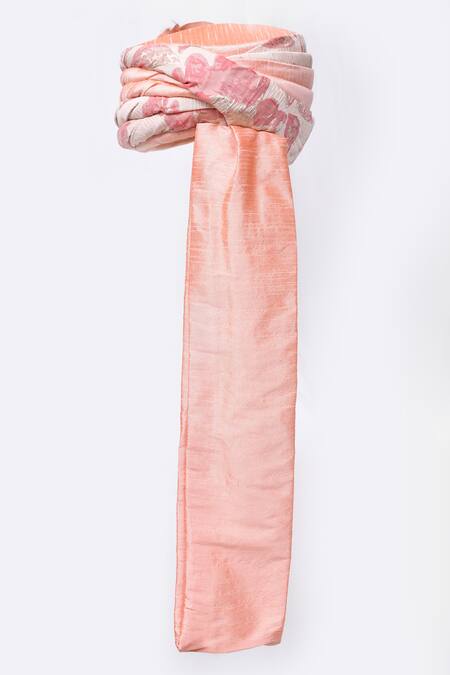 Shop_Arihant Rai Sinha_Pink Embroidery, Beads Woven Safa_Online_at_Aza_Fashions