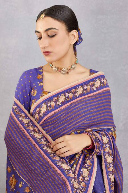 Torani Purple Cotton , Handwoven Chanderi, Pure Organza Jamuni Nagma Saree Online at Aza Fashions Torani_Purple Cotton , Handwoven Chanderi, Pure Organza Jamuni Nagma Saree _Online_at_Aza_Fashions