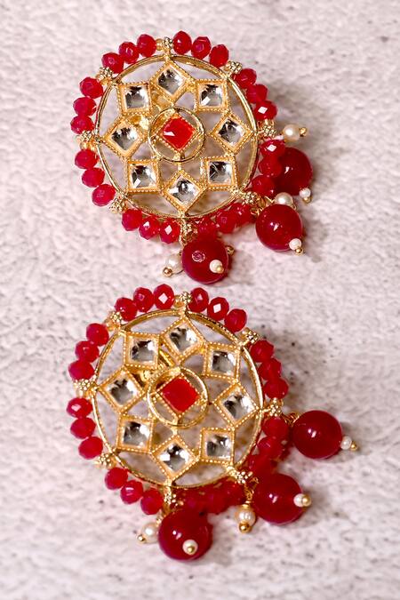 Buy_Samyukta Singhania_Gold Plated Jadau Kundan Jewellery Set_Online_at_Aza_Fashions