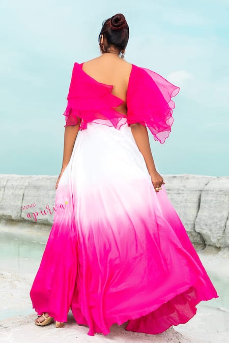 Xoxo Apurva Silk Chanderi Flared Gown 