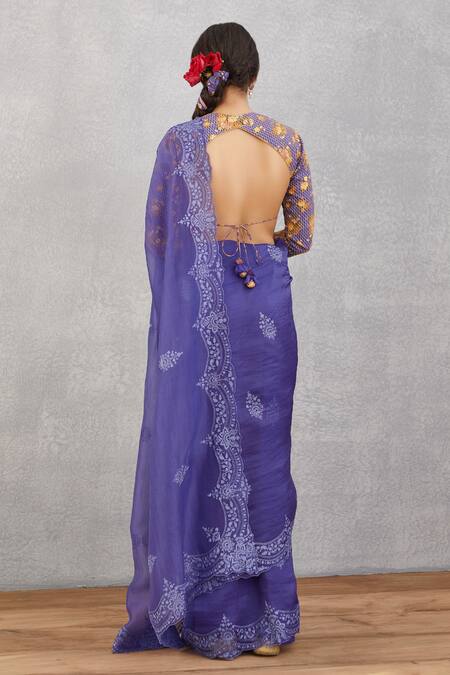 Shop Torani Purple Organza Jamuni Yuvani Saree at Aza Fashions Shop_Torani_Purple Organza Jamuni Yuvani Saree _at_Aza_Fashions