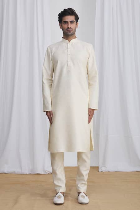 Buy_Arihant Rai Sinha_Yellow Silk Embroidery Floral Asymmetric Bundi _Online_at_Aza_Fashions