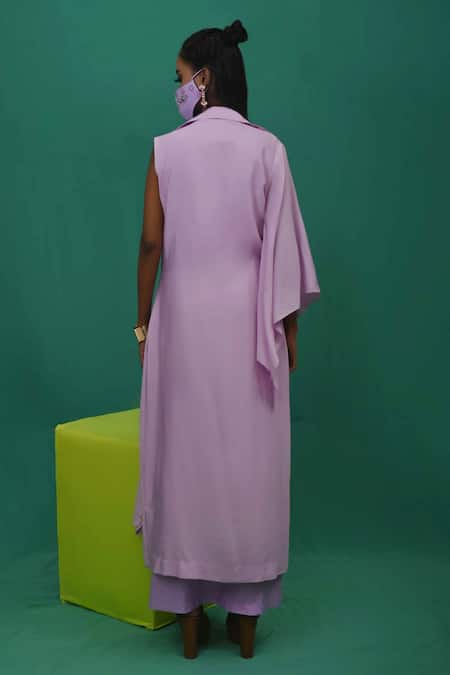 Xoxo Apurva Draped Dress with Mask 