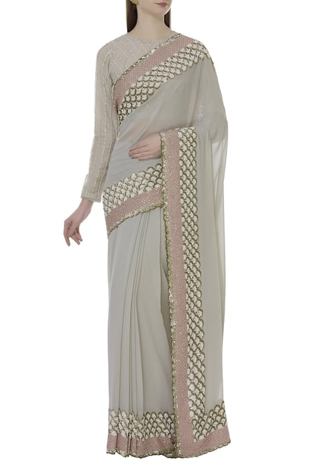 House of Kotwara Embroidered saree with blouse 