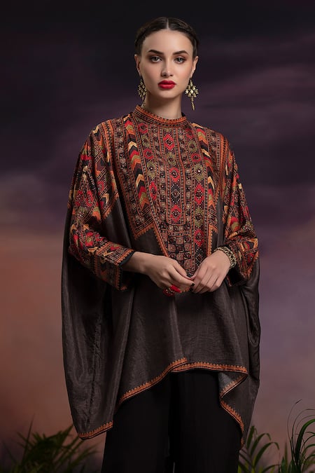 Rajdeep Ranawat Silk Draped Tunic 