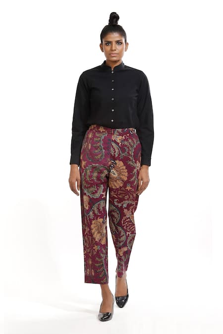 Chandrima Kala Cotton Floral Print Pants | Multi Color, Kala Cotton | Floral  print pants, Pants for women, Printed pants