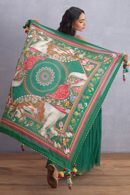 Torani Panna Ashvamedha Scarf 