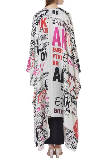 Shop Anamika Khanna Black Printed Kaftan With Skirt at Aza Fashions Shop_Anamika Khanna_Black Printed Kaftan With Skirt_at_Aza_Fashions