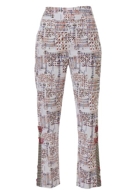 Buy_Anamika Khanna_White Printed Cape Style Kurta Set_Online_at_Aza_Fashions