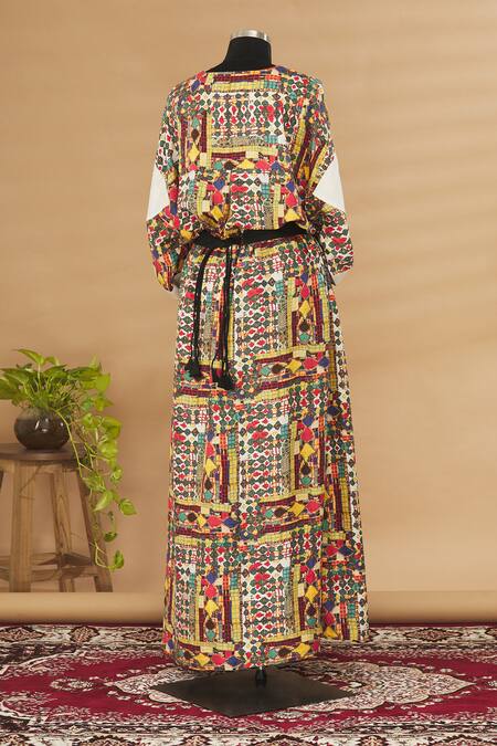 Anamika Khanna Multi Color Printed Jacket And Skirt Set Online at Aza Fashions Anamika Khanna_Multi Color Printed Jacket And Skirt Set_Online_at_Aza_Fashions