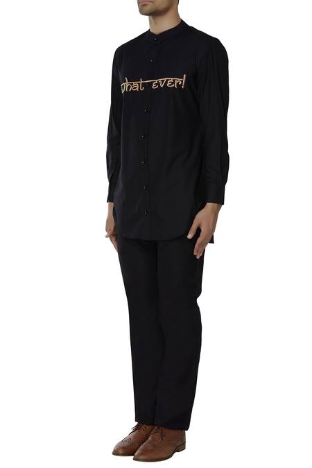 Buy Diyarajvvir Black Shirting Embroidered Online at Aza Fashions Buy_Diyarajvvir_Black Shirting Embroidered _Online_at_Aza_Fashions