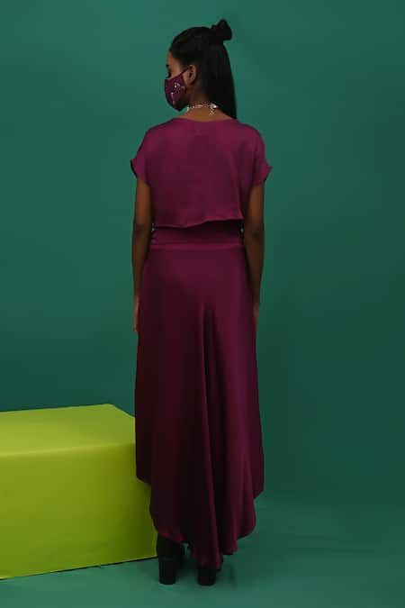 Xoxo Apurva Chanderi Draped Skirt Set 