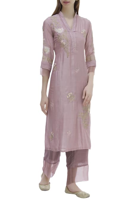 Aditi Beriwala Purple Embroidered Kurta Set