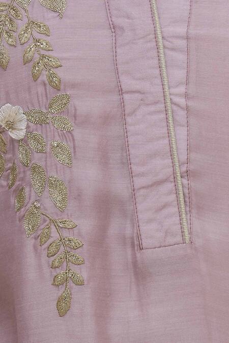 Buy_Aditi Beriwala_Purple Embroidered Kurta Set_Online_at_Aza_Fashions
