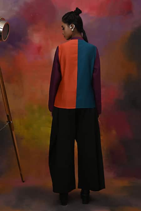 Xoxo Apurva Chanderi Shirt & Draped Pant Set 