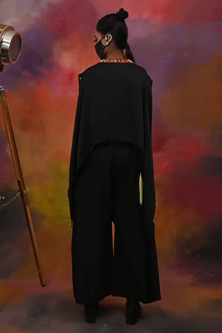 Xoxo Apurva Abstract Print Top & Draped Pant Set 