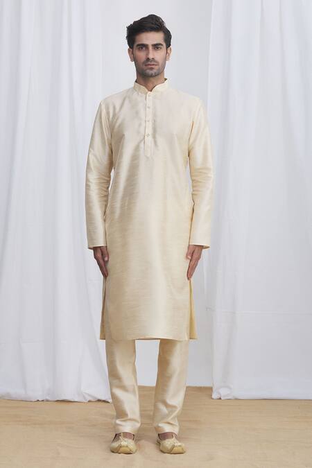 Buy_Samyukta Singhania_Green Lining Faux Satin, Pant Dupion Art Silk, Nehru Jacket Banarasi And Set_Online_at_Aza_Fashions