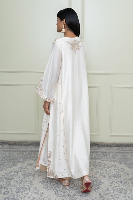 Sheetal Batra Silk Chanderi Choga Kurta Set 