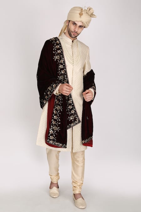 Manish Nagdeo Sequin Embroidered Sherwani Set 
