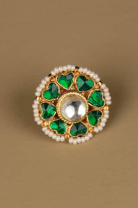 Namasya Gold Plated Pearls, Beads Kundan Choker Set at Aza Fashions Namasya_Gold Plated Pearls, Beads Kundan Choker Set _at_Aza_Fashions