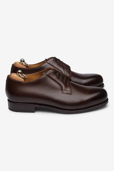 Bridlen_Brown Plain Derby Shoes_Online_at_Aza_Fashions