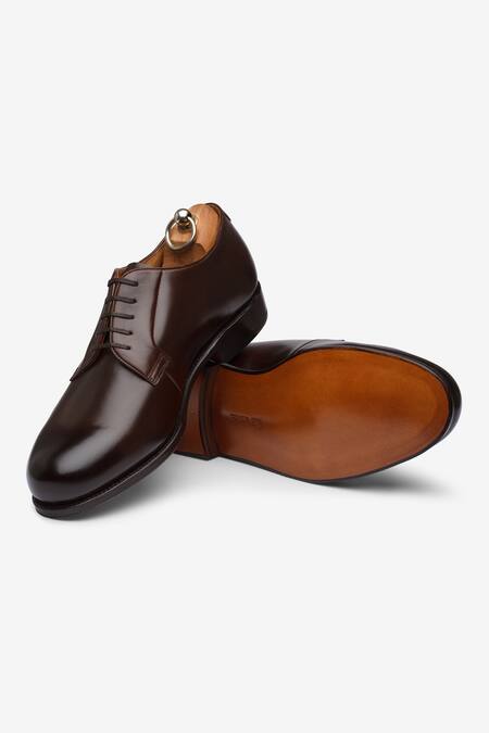 Buy_Bridlen_Brown Plain Derby Shoes_Online_at_Aza_Fashions