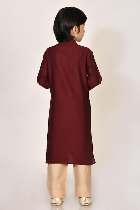 Petite Pomme Cotton Silk Kurta & Pant Set 