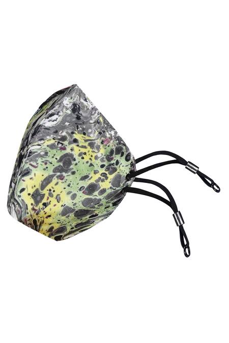 Buy_Limerick By Abirr N' Nanki_Grey Marble Print Mask Single Pc_Online_at_Aza_Fashions