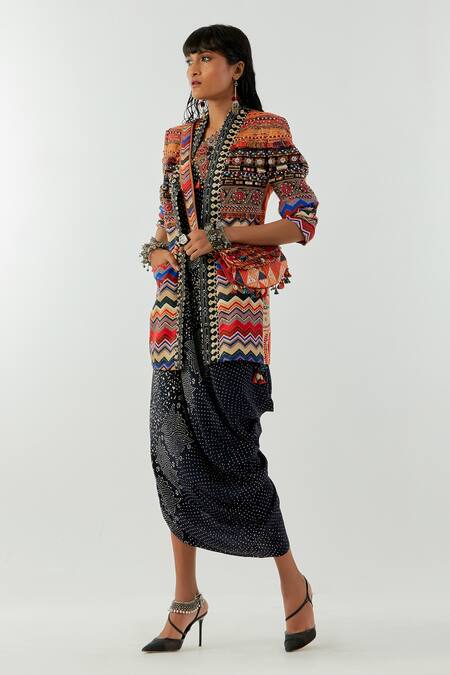 Buy Aseem Kapoor Multi Color Mushroom Twill Zari Marodi Resham Thread Dhana Chevron Print Jacket Online at Aza Fashions Buy_Aseem Kapoor_Multi Color Mushroom Twill Zari Marodi Resham Thread Dhana Chevron Print Jacket _Online_at_Aza_Fashions
