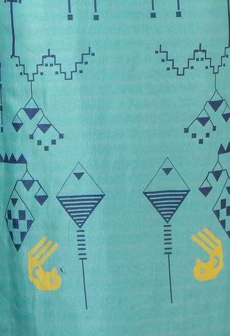 Soup By Sougat Paul Blue Printed Palazzo Kurta Set Online at Aza Fashions Soup By Sougat Paul_Blue Printed Palazzo Kurta Set _Online_at_Aza_Fashions