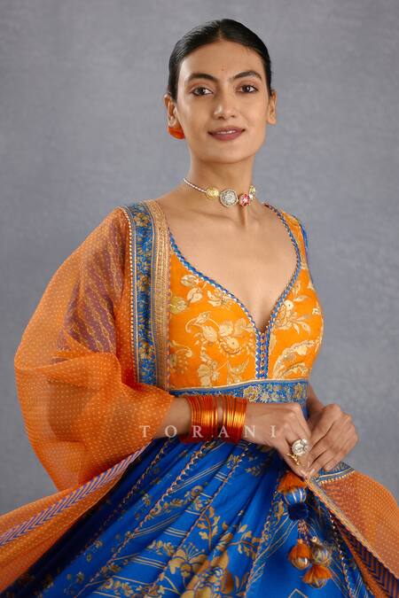 Torani Blue Organza, Gota Patti, Rang Shyam Waheeda Anarkali With Dupatta Online at Aza Fashions Torani_Blue Organza, Gota Patti, Rang Shyam Waheeda Anarkali With Dupatta _Online_at_Aza_Fashions